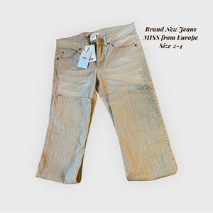 Stylish High End New Beige Jeans From Europe size 42